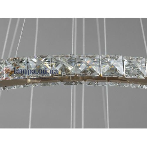 Люстра хрустальные кольца до 20 м&sup2; Linisoln 7201-6AW хрустальная регулируемая 48/34/19 см LED 70 Вт 7201-6AW 480+340+190 FG фото