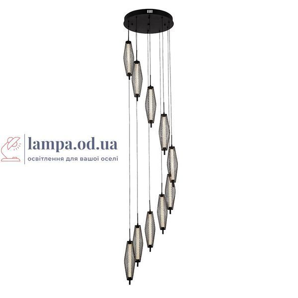 Подвесной светильник LED Levistella 7813142-10 BK, 36W, 3000K, черный металл, для гостиной LVS6141 фото