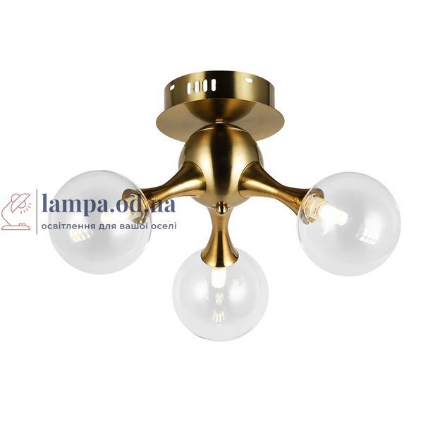 Люстра стельова Levistella 7529817-3 BRZ+CL, G9, 40W, бронзовий метал, прозоре скло, сучасний стиль для дому LVS5242 фото
