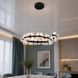 Современная подвесная LED люстра Diasha MD2511/800BK черная с декоративной подсветкой 80 см MD2511/800BK фото 1