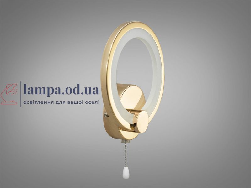 Настенное бра LED Diasha 8022/1G, 17W, 935 лм, золотой акрил, для кабинета 8022/1G фото
