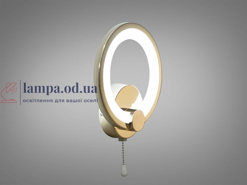 Настенное бра LED Diasha 8022/1G, 17W, 935 лм, золотой акрил, для кабинета 8022/1G фото