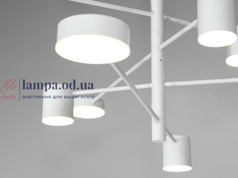 Люстра LED Diasha D302-8WH 40W, 4100K, біла, 8 ламп, для коридору, вітальні, спальні, світлодіодна, IP20, 95 см D302-8WH фото