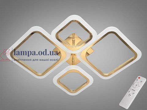 Люстра стельова LED Diasha A8060/2+2G 52W, 2860 лм, золото, сучасний стиль для коридору, вітальні, спальні A8060/2+2G фото