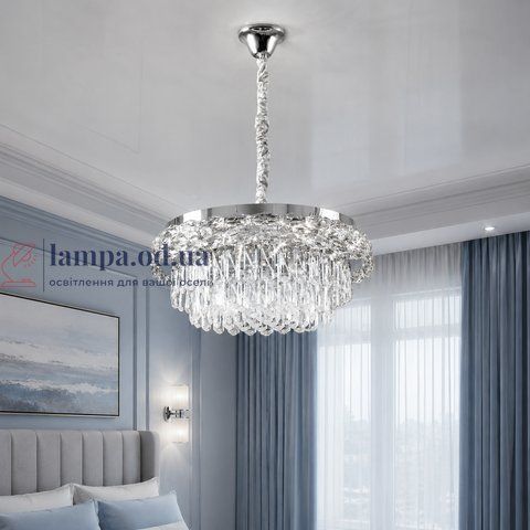 Splendid Ray LA7013/500/5+LED (CR), хромована кришталева люстра 50 см на 5 ламп з LED 30438707 фото
