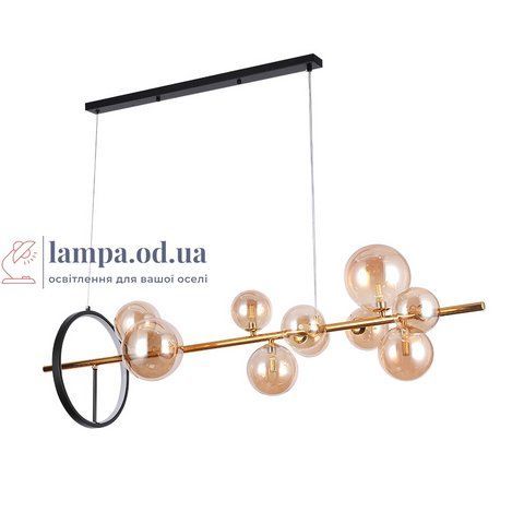 Потолочная люстра LED Levistella 918LP267-10 DDG+BR, G9, черный и коричневый, 10 плафонов, современный стиль LVS6087 фото