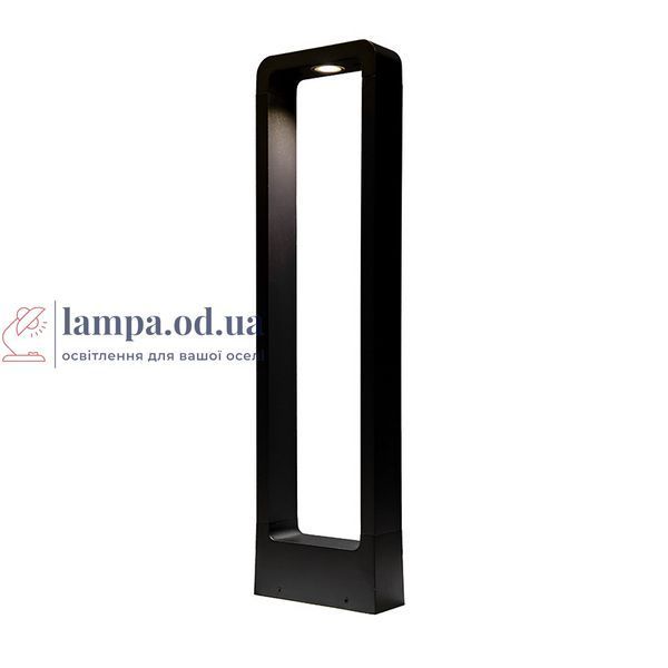 Вуличний LED стовп із прямокутною рамою Levistella 991L001 (600), 9 Вт, 4000K, чорний, висота 60 см, IP54 LVS7253 фото