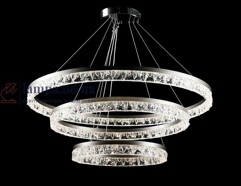 Потолочная люстра LED Splendid Ray L133/800+600+400/3, 100W, хром, черный, современный стиль для дома 30432299 фото