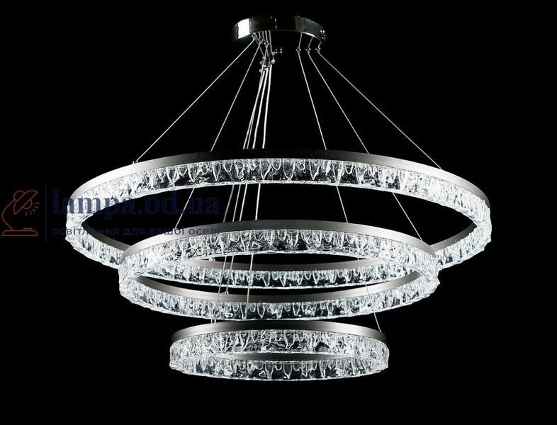 Потолочная люстра LED Splendid Ray L133/800+600+400/3, 100W, хром, черный, современный стиль для дома 30432299 фото