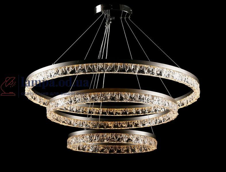 Потолочная люстра LED Splendid Ray L133/800+600+400/3, 100W, хром, черный, современный стиль для дома 30432299 фото