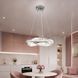 Фігурна хромована світлодіодна люстра Splendid Ray LD8955/450B/1 LED (CH), 45 см з кришталевим контуром 30438011 фото 1