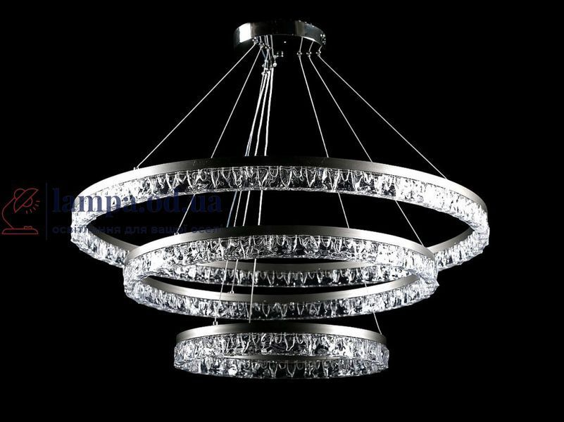 Потолочная люстра LED Splendid Ray L133/800+600+400/3, 100W, хром, черный, современный стиль для дома 30432299 фото