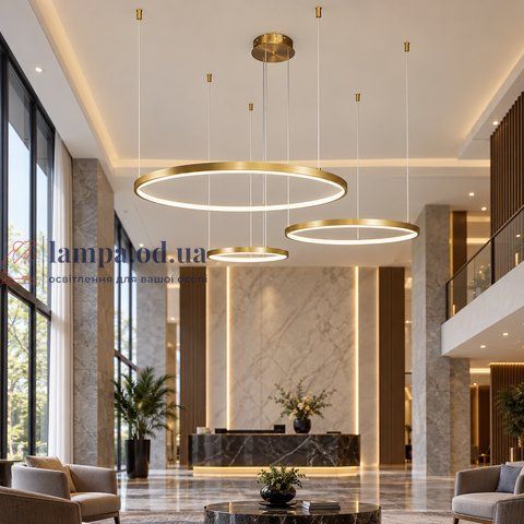 Підвісна LED-люстра Levistella 7529832-3B BRONZE, 3 кільця &Oslash;40+60+80 см, 130 Вт, 3 режими, з пультом, від 20&ndash;40 м&sup2; LVS5154 фото