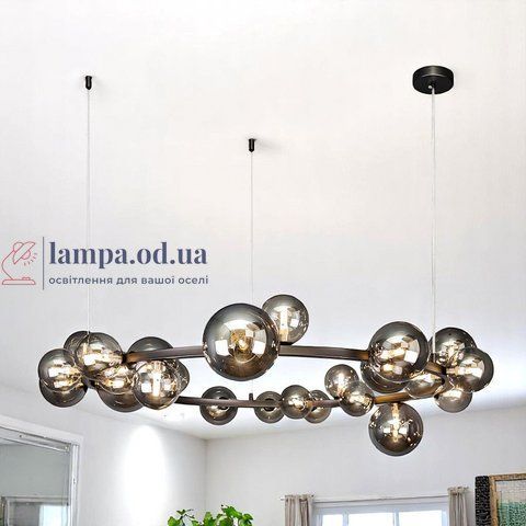 Люстра светильник в стиле лофт молекула Levistella 918LP267-24 BK+BK 918LP267-24 BK+BK фото