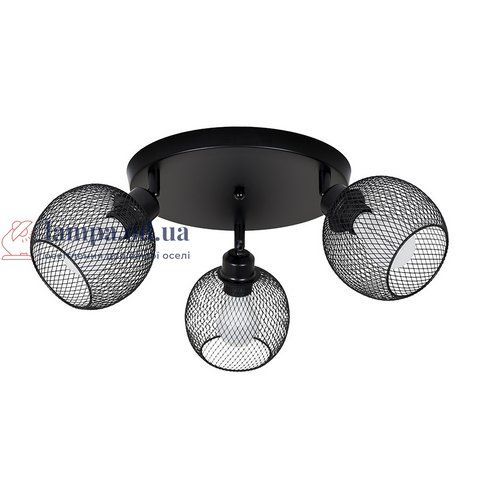 Люстра стельова Levistella 907X011F2-3 BK (300), 3 плафона, E27, чорний метал, сучасний стиль для дому LVS4714 фото