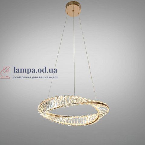 Подвесная люстра кольцо Linisoln 548-500 FG 55W, диаметр 50 см, хрусталь и металл 548-500 FG фото