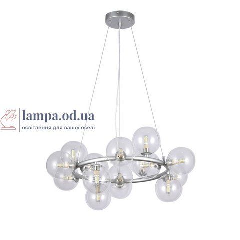 Люстра стельова Levistella 7841019-15 GAB+CL, G9, 15 ламп, діаметр 600 мм, сріблястий, сучасний стиль LVS6066 фото
