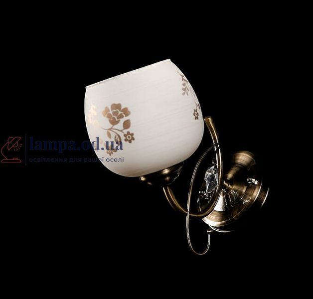 Настенное бра Splendid Ray B05961/1W, 40W, E27, бронза и белый, металл и стекло, современный стиль для дома 30416860 фото
