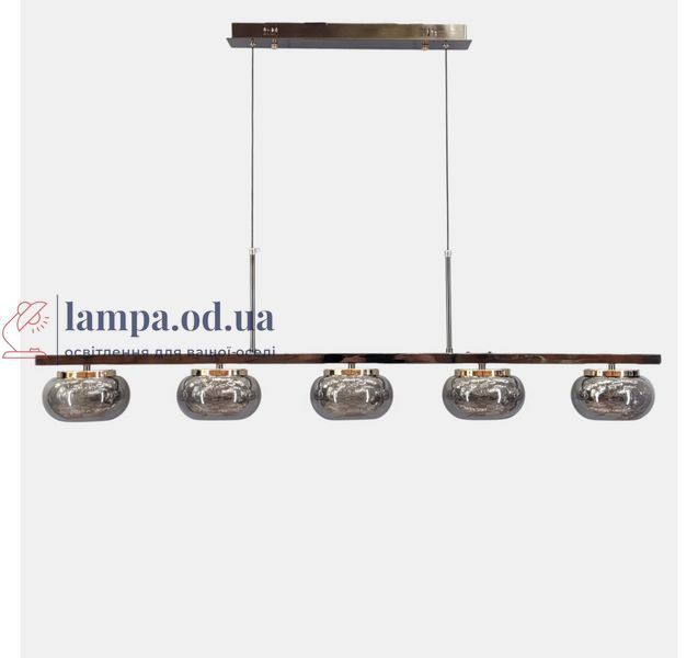 Світлодіодна люстра підвісна Artlight LQ7125-5L з п'ятьма графітовими плафонами, 29W LQ7125-5L фото