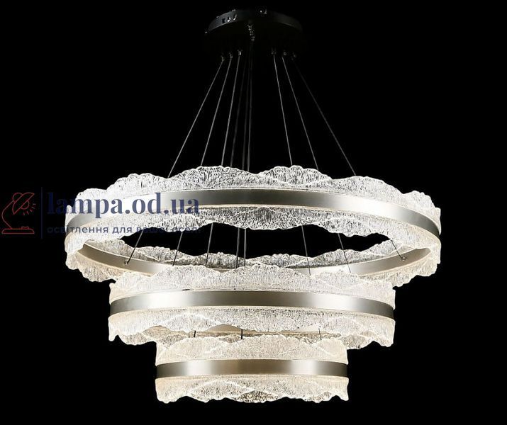 Потолочная люстра LED Splendid Ray L83058/800+600+400/3, диаметр 80 см, черный и серый 30428940 фото