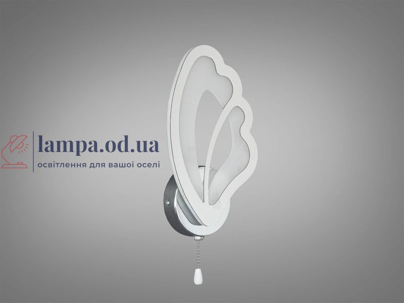 Настенное LED бра Diasha 8166/1HR Бабочка хром 16W 3 режима 8166/1HR фото