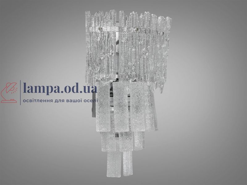 Бра настінне Diasha 303-B CH 2 лампи, E14, 40W, хром, металевий каркас, класичний стиль 303-B CH фото