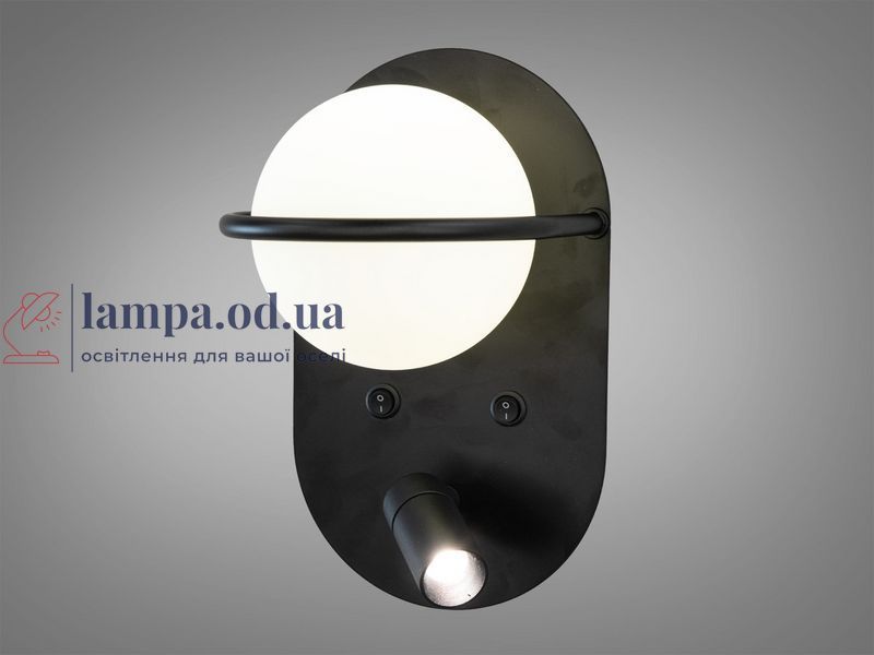 Настенное бра LED Diasha F3776BK, 2W, черный+белый, металл+акрил, стиль лофт F3776BK фото