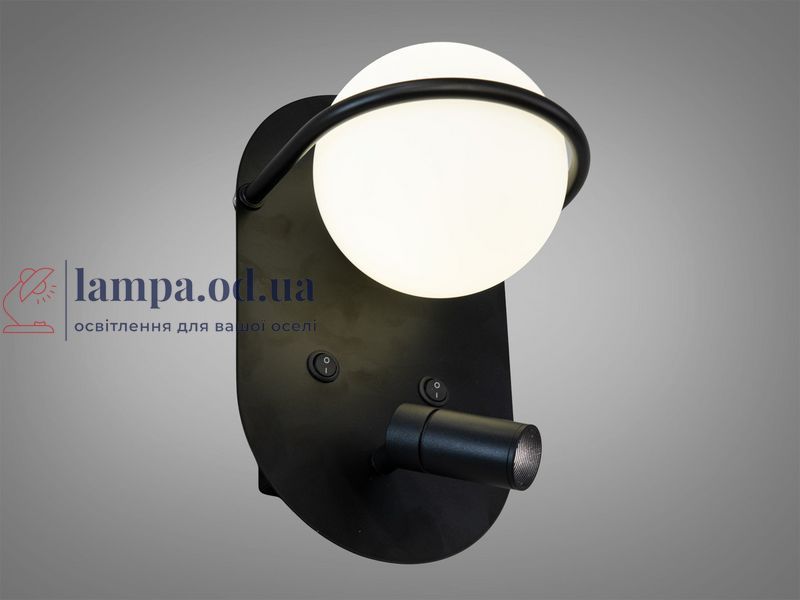 Настенное бра LED Diasha F3776BK, 2W, черный+белый, металл+акрил, стиль лофт F3776BK фото