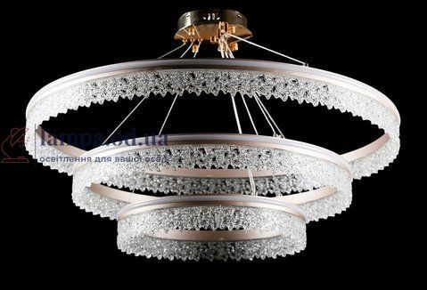 Люстра світлодіодна Splendid Ray L118/800+600+400/3 LED, 200W, золота, регульована, сучасний стиль 30432329 фото