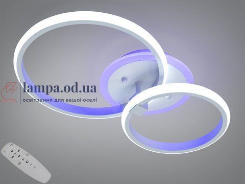 Люстра потолочная Diasha 2526/2WH LED 3color белая 2 кольца пульт 2526/2WH LED 3color dim фото