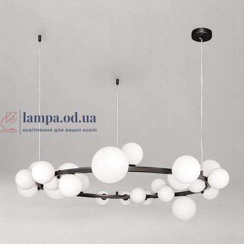 Люстра светильник в стиле лофт молекула Levistella 918LP267-24 BK+WH LVS4243 фото