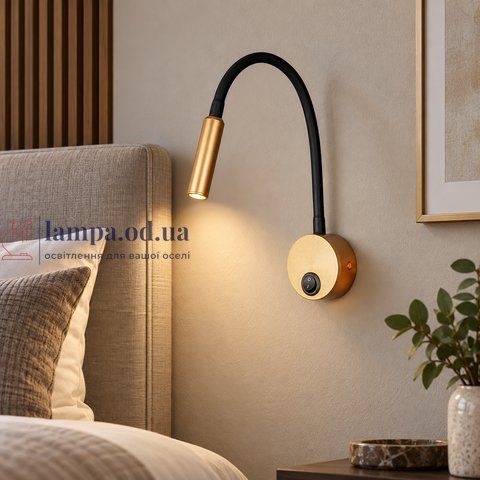 Настінне LED-бра Levistella 920V1501 AB+BK, бронза й чорний, 3 Вт, 4000 К, 6&times;43 см LVS6389 фото