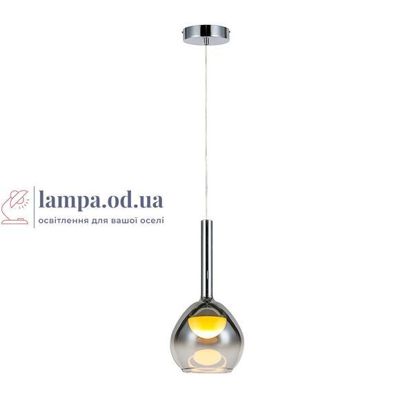 Підвісний світлодіодний світильник Levistella 800P3350-1C CH+SM, LED 6 Вт, хром і димчасте скло, 3 режими світла LVS7142 фото