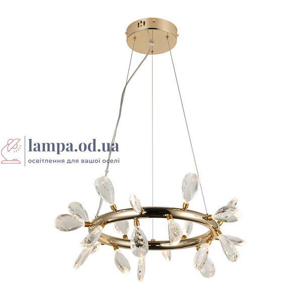 Потолочная люстра LED Levistella 7856601-21 (500)FGD+CL, 20W, золото, металл + стекло, современный стиль LVS5217 фото