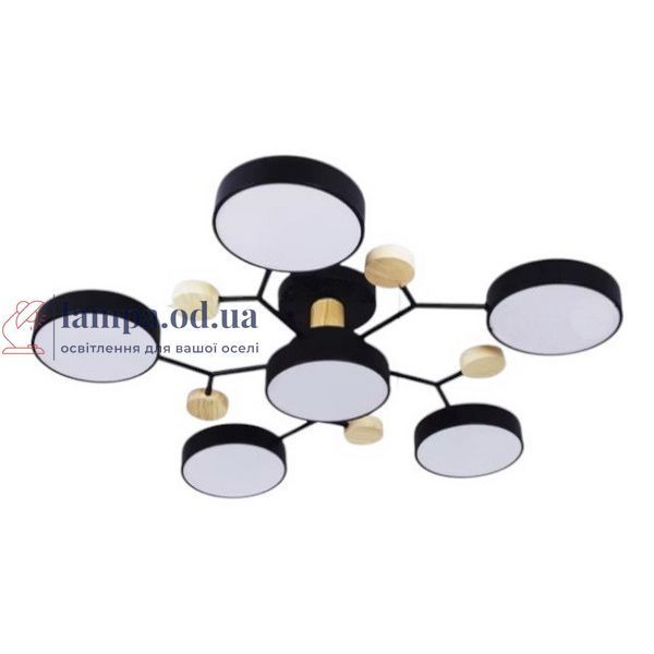 Світлодіодна LED люстра Linisoln Dim 9609/5+1BK Dim 9609/5+1BK фото
