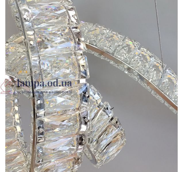 Підвісна кришталева LED-люстра Artlight 568-1000CH хромована з об'ємним вузлом, пультом та регулюванням яскравості 568-1000CH фото
