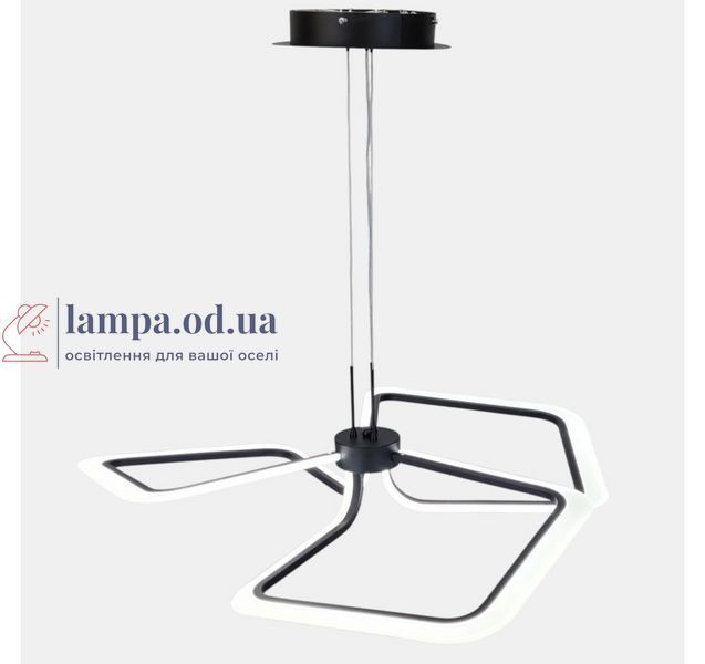 Чорна підвісна LED люстра з 3 великими квадратними контурами Artlight 2406-3DL-BK 2406-3DL-BK фото