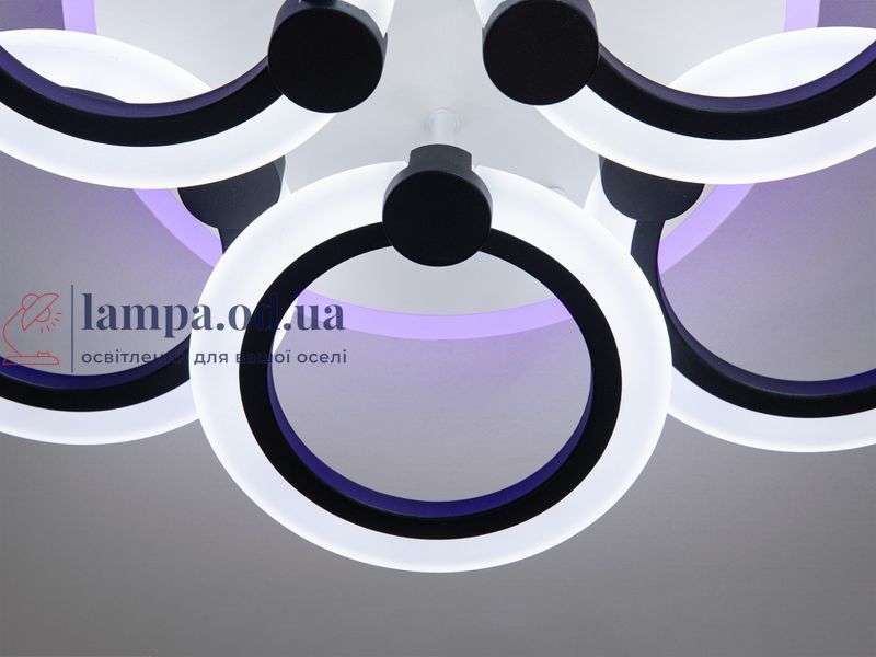 Потолочный светильник LED Diasha A8022/3+3BK, 72W, 3200K-6500K, черный металл, акрил A8022/3+3BK LED 3color фото