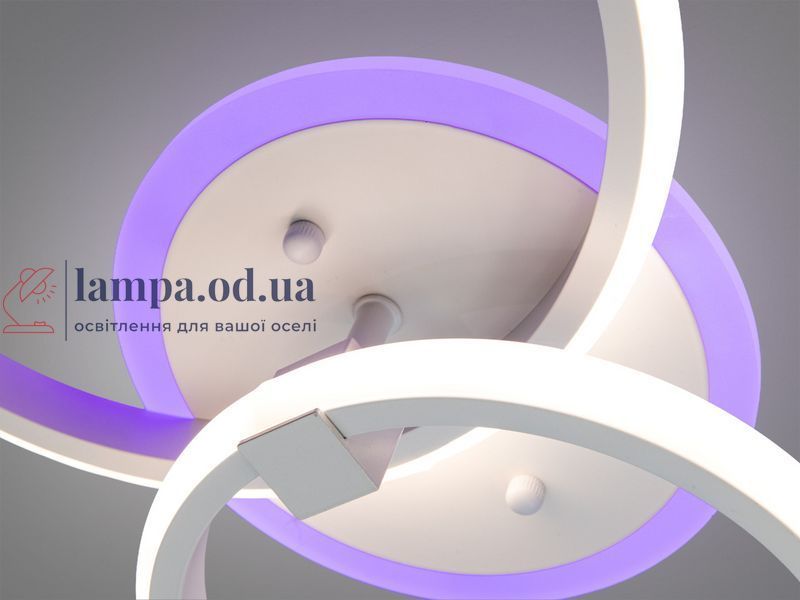 Люстра потолочная Diasha 2526/2WH LED 3color белая 2 кольца пульт 2526/2WH LED 3color dim фото