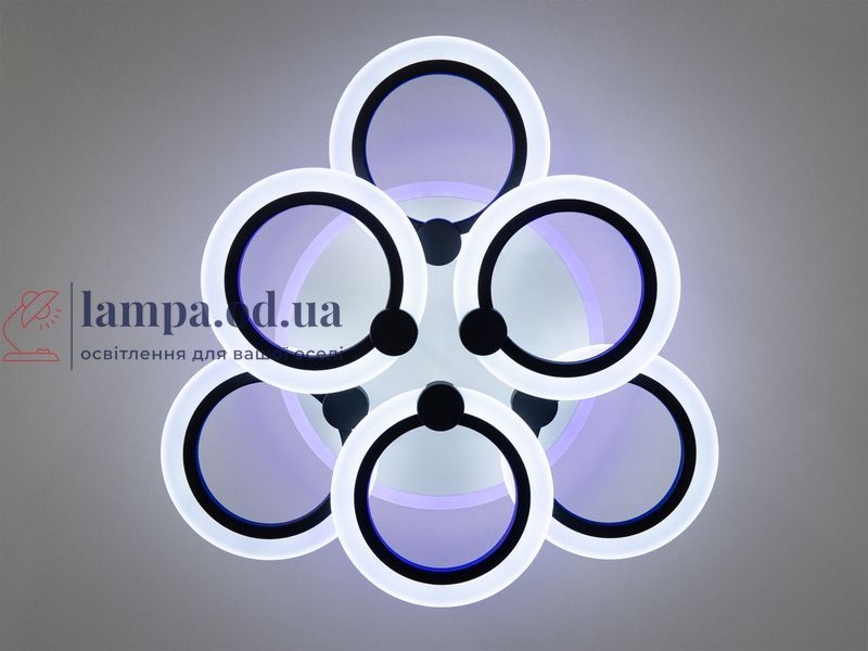 Потолочный светильник LED Diasha A8022/3+3BK, 72W, 3200K-6500K, черный металл, акрил A8022/3+3BK LED 3color фото