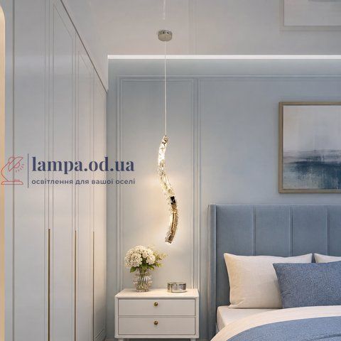 Хромированный фигурный LED подвес Artlight 625/1CH с прозрачным стеклом и 3 режимами 13W 625/1CH фото