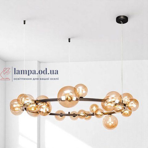 Люстра светильник в стиле лофт молекула Levistella 918LP267-24 BK+BR 918LP267-24 BK+BR фото