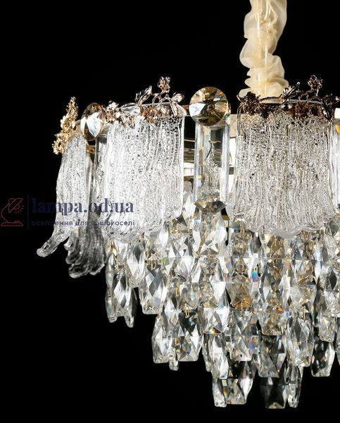 Золота підвісна люстра з кришталевим декором Splendid Ray L8251/480*H290/9, 48 см на 9 ламп. 30438127 фото