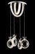 Каскадная хромированная светодиодная люстра Splendid Ray L6290/4+2 LED (CH), 40 см с шестью кольцевыми подвесами 30438479 фото 3