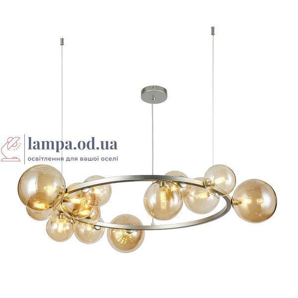 Люстра стельова Levistella 918LP267-15 SGCH+BR, 15 плафонів, метал, скло, діаметр 800 мм, сучасний стиль LVS5281 фото