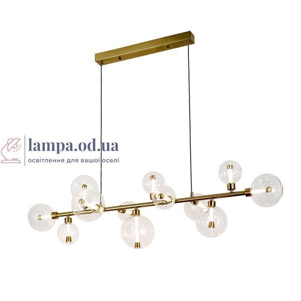 LED-люстра с 12 прозрачными стеклянными шарами Levistella 788P10108-12 AB+CL, 25 Вт, бронза, 123 см, 30-40 м&sup2; LVS7357 фото