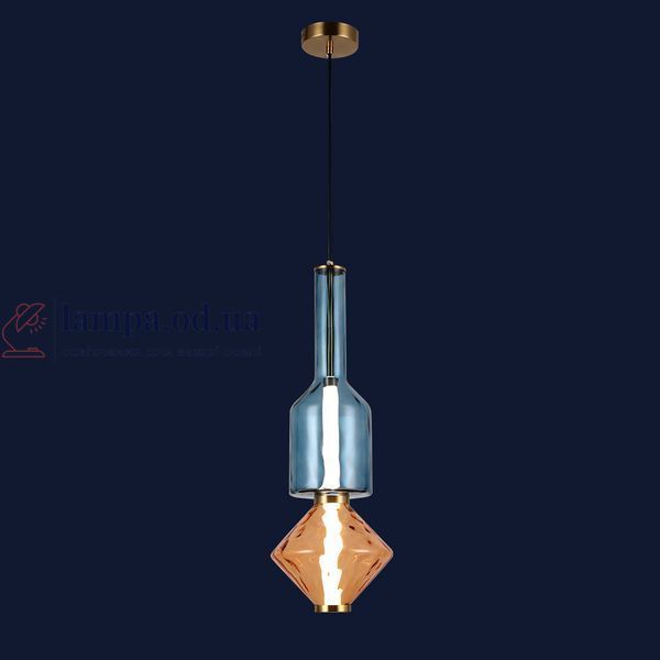 Светильник підвісний LED Levistella 79112440-1led BL+BR, 8W, 4500K, чорний+бронза, вінтажний стиль для вітальні LVS6025 фото