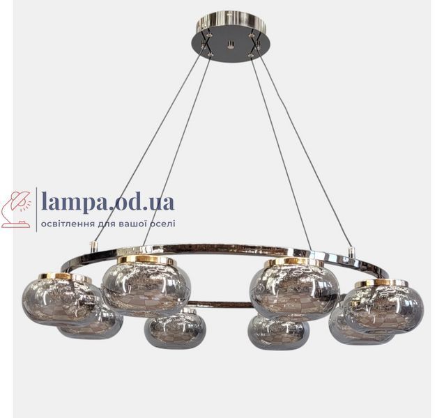Світлодіодна люстра підвісна Artlight LQ7125-8 з вісьма графітовими плафонами, 50W LQ7125-8 фото