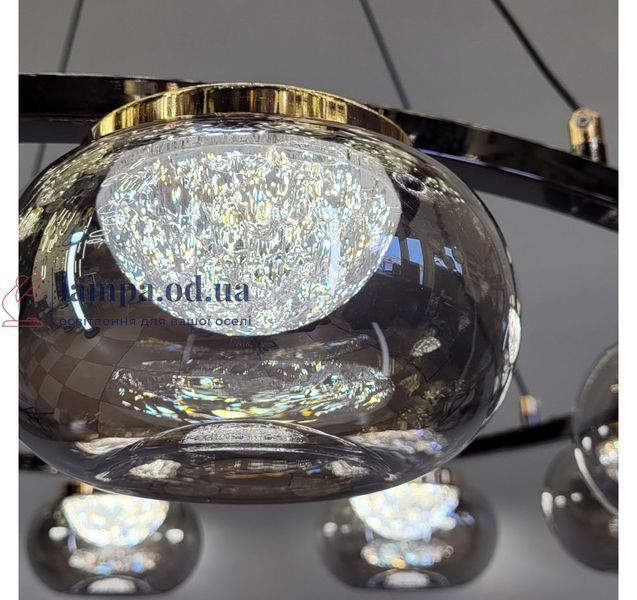 Світлодіодна люстра підвісна Artlight LQ7125-8 з вісьма графітовими плафонами, 50W LQ7125-8 фото