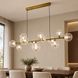 LED-люстра с 12 прозрачными стеклянными шарами Levistella 788P10108-12 AB+CL, 25 Вт, бронза, 123 см, 30-40 м&sup2; LVS7357 фото 1
